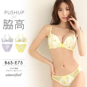 ブラジャー セット / ミモザ 脇高 ブラジャー&ショーツ / 女性 下着 レディース