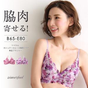 シャルム カシュクールレース脇高ブラ 単品ブラジャー