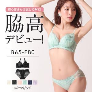 脇高 ブラセット ショーツセット 脇肉ブラ 脇高ブラセット ブラショーツ ショーツ レース下着セット 女性下着セット レース エメフィール