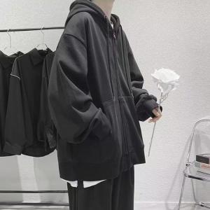 レディース 羽織り オーバーサイズ ジップアッ...の詳細画像2
