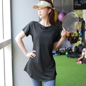 ヨガウェア ヨガtシャツ 半袖 ヨガトップス ...の詳細画像1