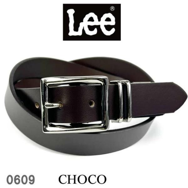 チョコ LEE リー ギャリソン ダブルループ ベルト 2.8cm 本革 0609