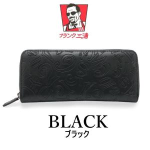 03 黒 フランク三浦 ラウンドファスナー 長財布 ブラック｜aimode-1