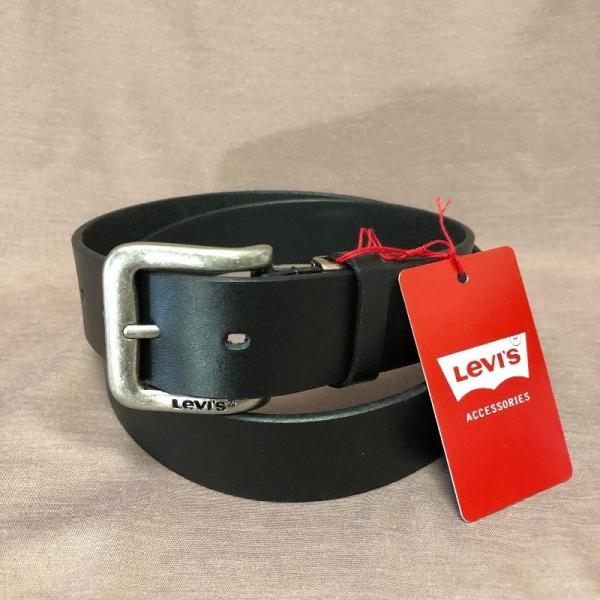 ベルト LEVI&apos;S 本革 リーバイス 牛革 メンズベルト 35mm 6020 ブラック 新品 本物...