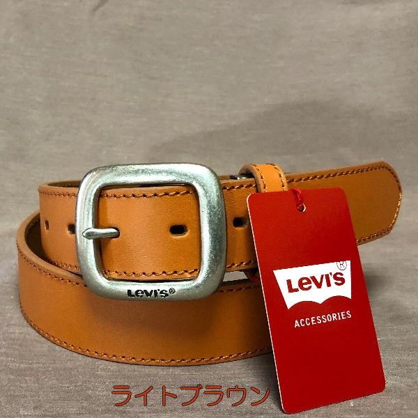 ベルト LEVI'S 本革 リーバイス 牛革 メンズベルト 35mm 6021 ライトブラウン 新品...