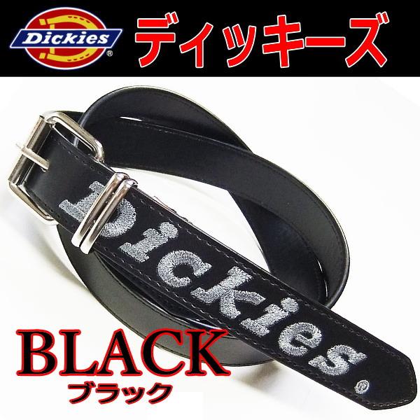 319 黒 ディッキーズ 刺繍ベルト Dickies ブラック 30mm