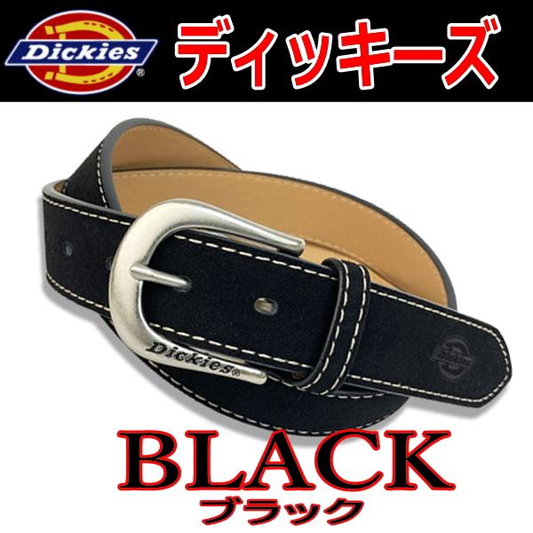 黒 ディッキーズ 0360 PUスエード シングルピンベルト Dickies 35mm ブラック