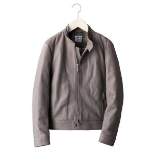 エンメティ EMMETI メンズ ラムナッパレザー中綿シングルライダースジャケット