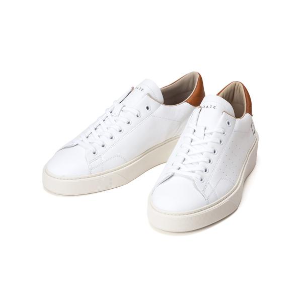 デイト D.A.T.E. メンズ LEVANTE CALF WHITE-WHITE CUOIO レバ...