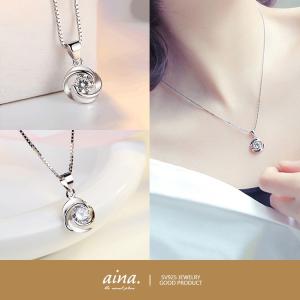 ネックレス ペンダント レディース オシャレ プラチナ仕上げ シルバー925 シルバーネックレス SV925 ダイヤモンドCZ タリム 20代 30代 40代 50代