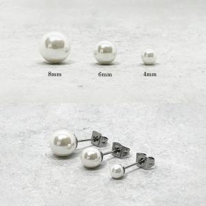 ピアス レディース 貝パール 真珠 金属アレル...の詳細画像2
