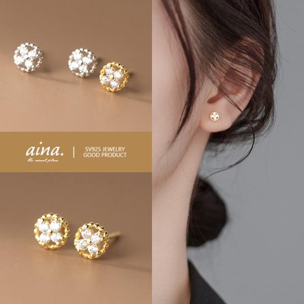 ピアス レディース 金属アレルギー対応 ニッケルフリー SV925 プラチナ仕上げ 18金仕上げ フ...