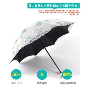 新作 折りたたみ傘 花柄 レディース 日傘 雨...の詳細画像1