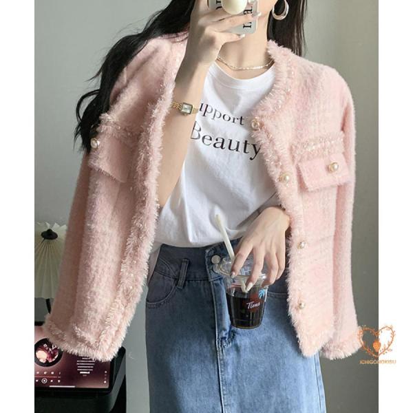 ラメツイエロード風 韓国ニット秋冬