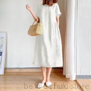 ワンピースレディース春夏半袖ワンピース40代キ...の詳細画像5