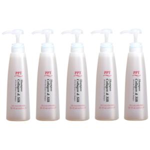 送料無料 5本セット トリートメント不要 アイナボーテPPTコラーゲン＆シルクシャンプー400ml ...