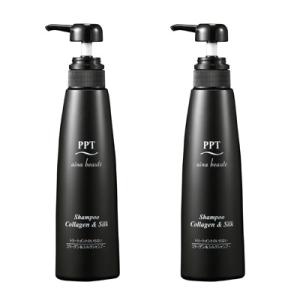 送料無料 2本セット トリートメント不要 アイナボーテPPTコラーゲン＆シルクシャンプー400ml ...