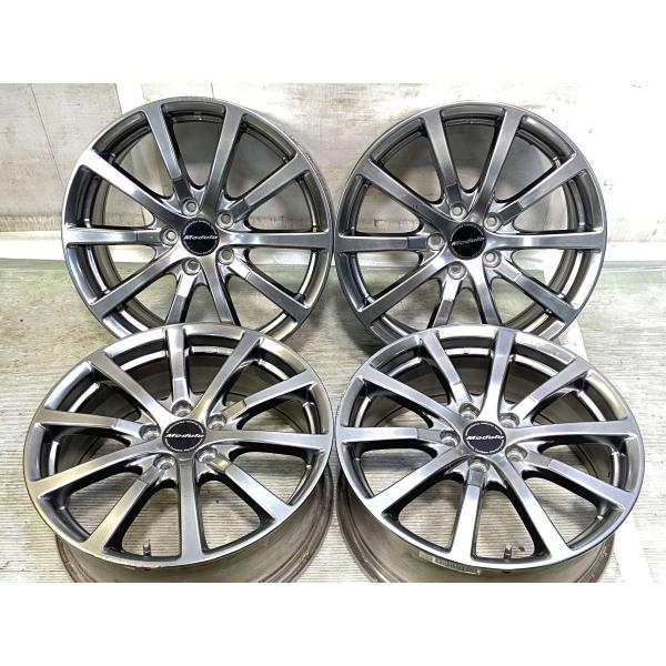 中古ホイール 4本 ホンダ純正 モデューロ 18x7.0 55 114.3-5穴 中古アルミホイール