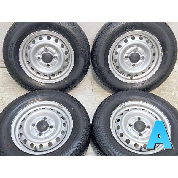 中古タイヤ サマータイヤ ホイールセット 4本セット 145/80R12 80/78LT ダイハツ純...