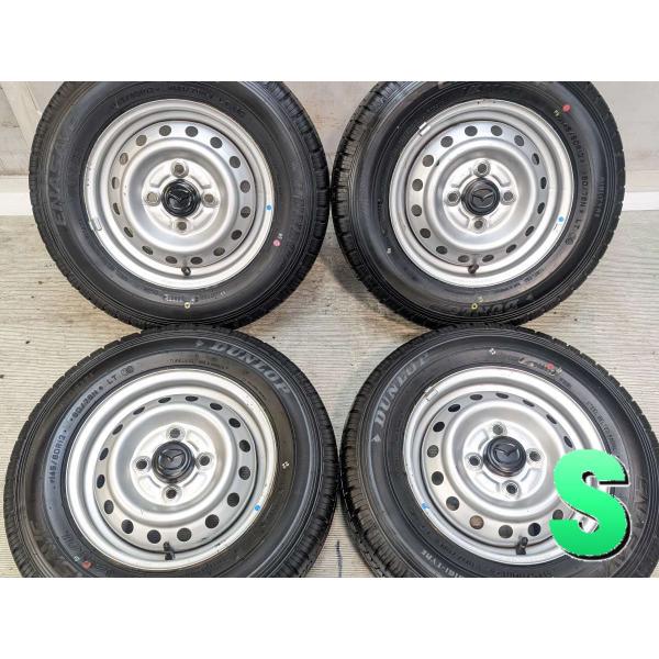 中古タイヤ サマータイヤ ホイールセット 4本セット 145/80R12 80/78N LT マツダ...