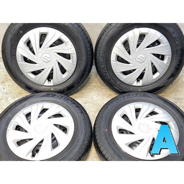 中古タイヤ サマータイヤ ホイールセット 4本セット 145/80R13  スズキ純正  13x4....