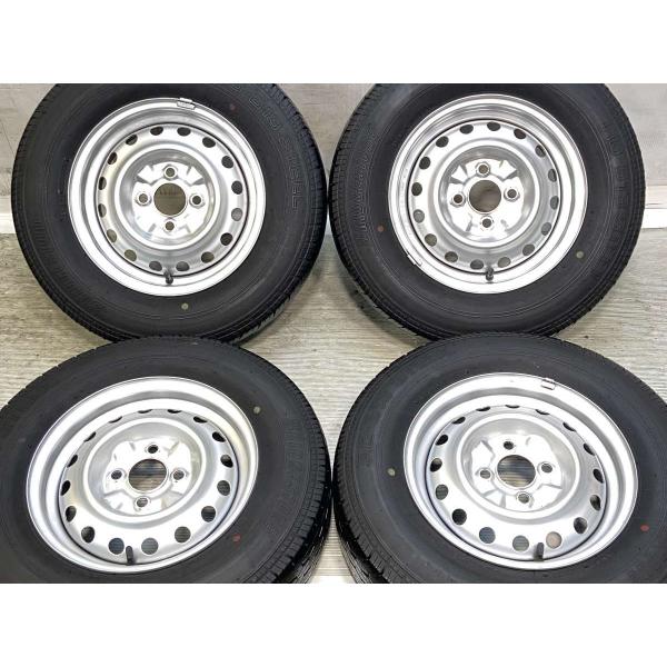 中古タイヤ サマータイヤ ホイールセット 4本セット 165/80R13 90/88N LT 日産純...