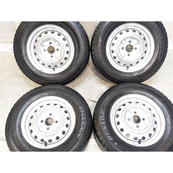 中古タイヤ サマータイヤ ホイールセット 4本セット 165R13 6PRLT 日産純正  13x5...