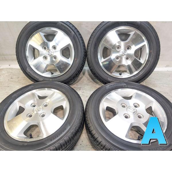 中古タイヤ サマータイヤ ホイールセット 4本セット 155/65R13  スズキ純正  13x4....
