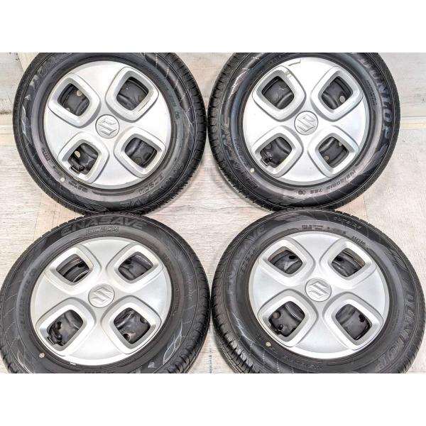 中古タイヤ サマータイヤ ホイールセット 4本セット 145/80R13  スズキ純正  13x4....