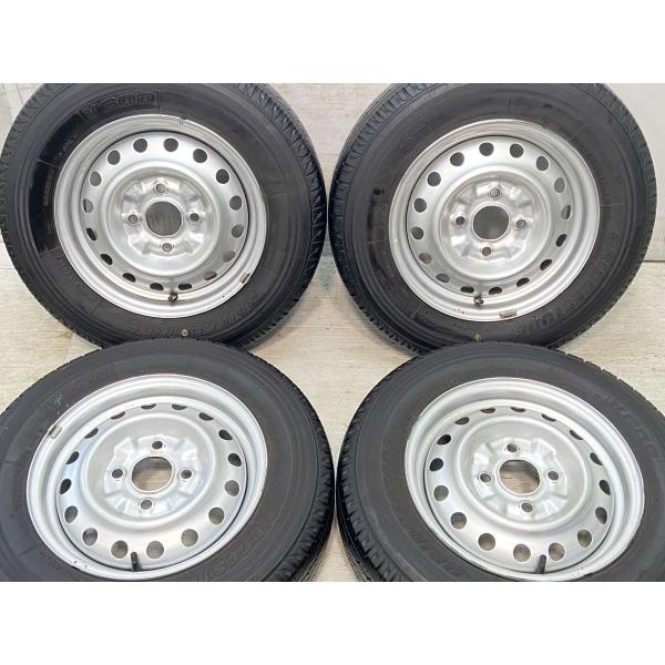 中古タイヤ サマータイヤ ホイールセット 4本セット 165R14 8PR 日産純正  14x5.0...