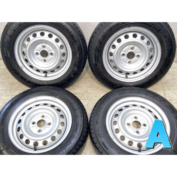 中古タイヤ サマータイヤ ホイールセット 4本セット 155/80R14 88/86LT トヨタ純正...