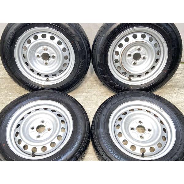 中古タイヤ サマータイヤ ホイールセット 4本セット 155/80R14 88/86LT トヨタ純正...