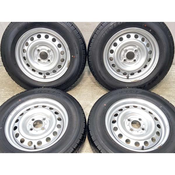 中古タイヤ サマータイヤ ホイールセット 4本セット 165R14 6PR 日産純正  14x5.0...