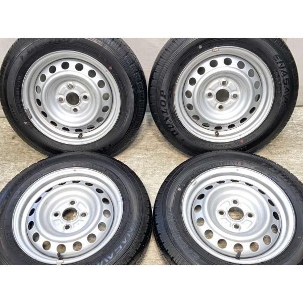 中古タイヤ サマータイヤ ホイールセット 4本セット 155/80R14 88/86LT トヨタ純正...