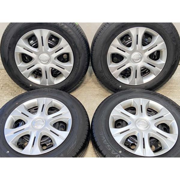 中古タイヤ サマータイヤ ホイールセット 4本セット 185/70R14  日産純正  14x5.5...