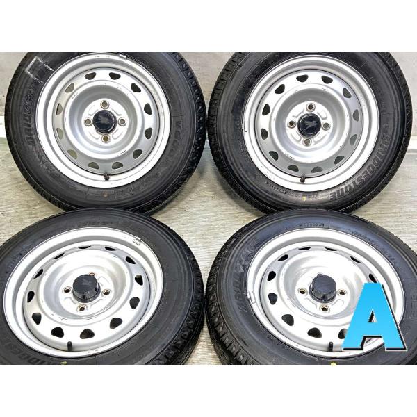 中古タイヤ サマータイヤ ホイールセット 4本セット 155/80R14 88/86N LT 　 キ...