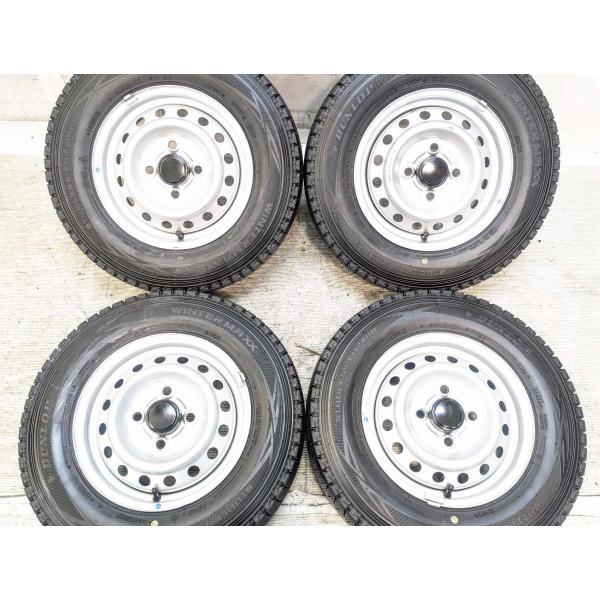 中古タイヤ スタッドレスタイヤ ホイールセット 4本セット 145R12 6PR 　 A100 12...
