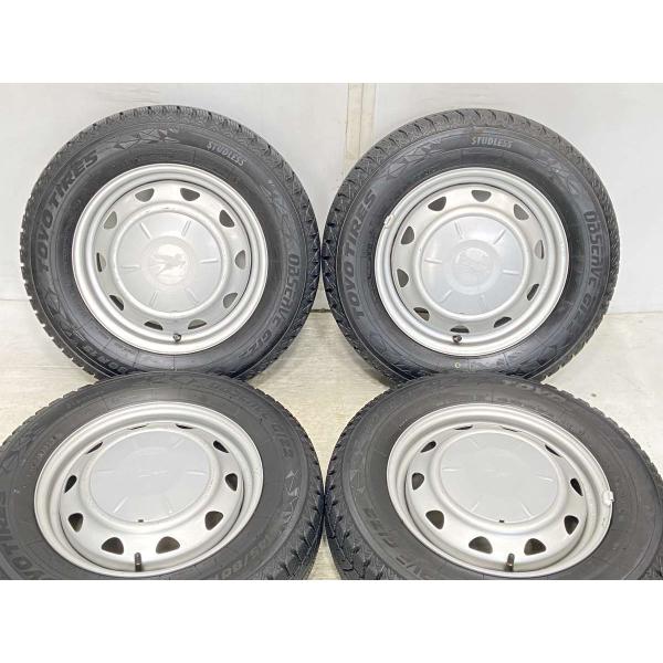 中古タイヤ スタッドレスタイヤ ホイールセット 4本セット 145/80R13  キャロウィン 13...