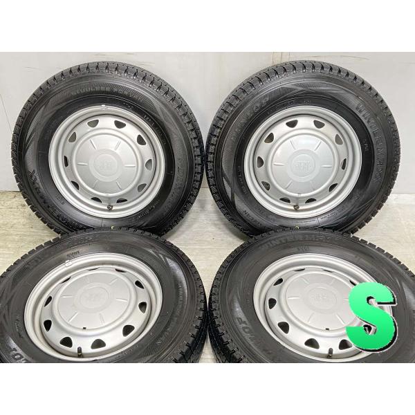 中古タイヤ スタッドレスタイヤ ホイールセット 4本セット 165R13 6PR  JECT 13x...