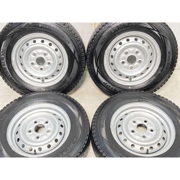 中古タイヤ スタッドレスタイヤ ホイールセット 4本セット 165R13 8PR ダイハツ純正 13...