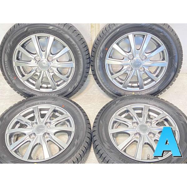 中古タイヤ スタッドレスタイヤ ホイールセット 4本セット 155/65R13  　 GRASS 1...