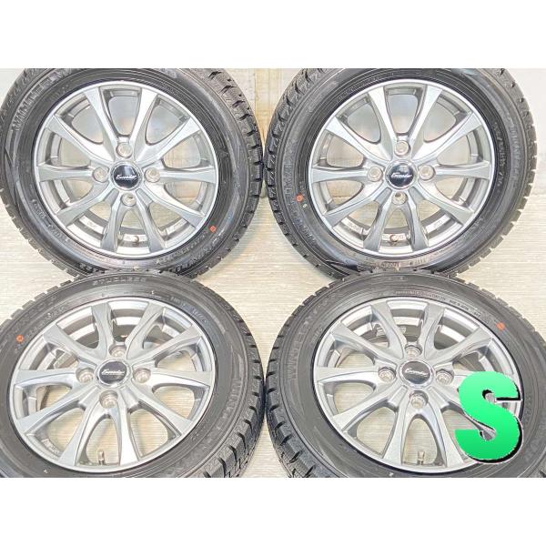 中古タイヤ スタッドレスタイヤ ホイールセット 4本セット 155/65R13  エクシーダー 13...