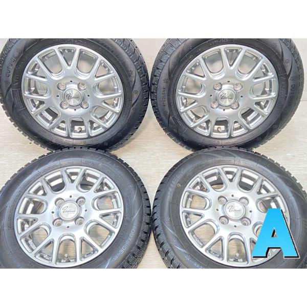 中古タイヤ スタッドレスタイヤ ホイールセット 4本セット 155/70R13  　 ヴェルサンディ...
