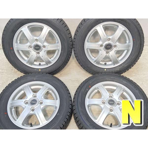 中古タイヤ スタッドレスタイヤ ホイールセット 4本セット 155/65R13  　 FEID 13...
