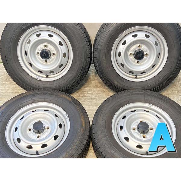 中古タイヤ スタッドレスタイヤ ホイールセット 4本セット 165/80R13 90/88 LT  ...