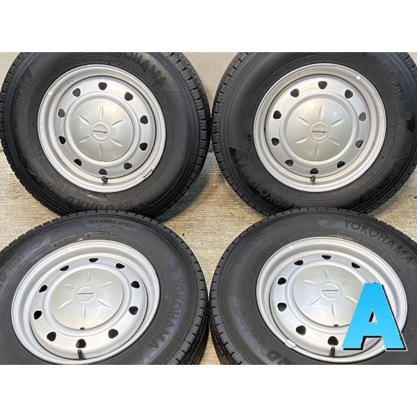 中古タイヤ スタッドレスタイヤ ホイールセット 4本セット 165/80R13 90/88LT  S...