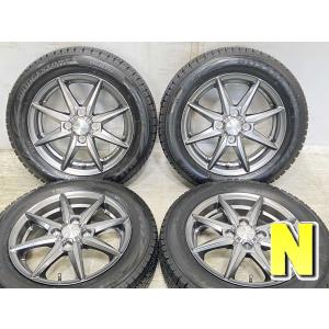 中古タイヤ スタッドレスタイヤ ホイールセット 4本セット 155/65R14  　 HUMAN LINE 14x4.5 45 100-4穴 ブリヂストン ブリザック VRX2｜aing