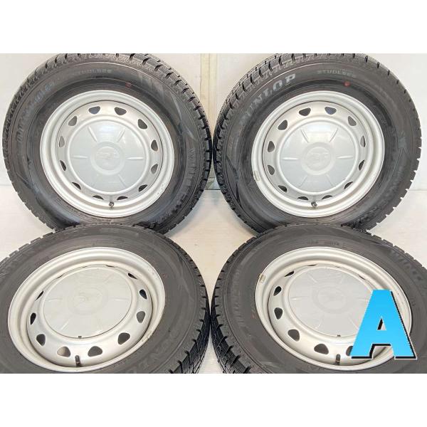 中古タイヤ スタッドレスタイヤ ホイールセット 4本セット 185/70R14  キャロウィン 14...