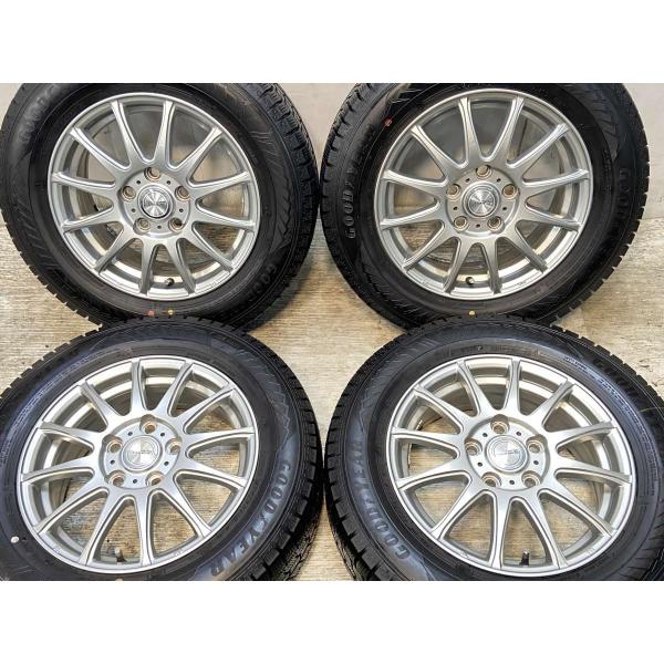 中古タイヤ スタッドレスタイヤ ホイールセット 4本セット 195/65R15  ラブリオン ルミエ...