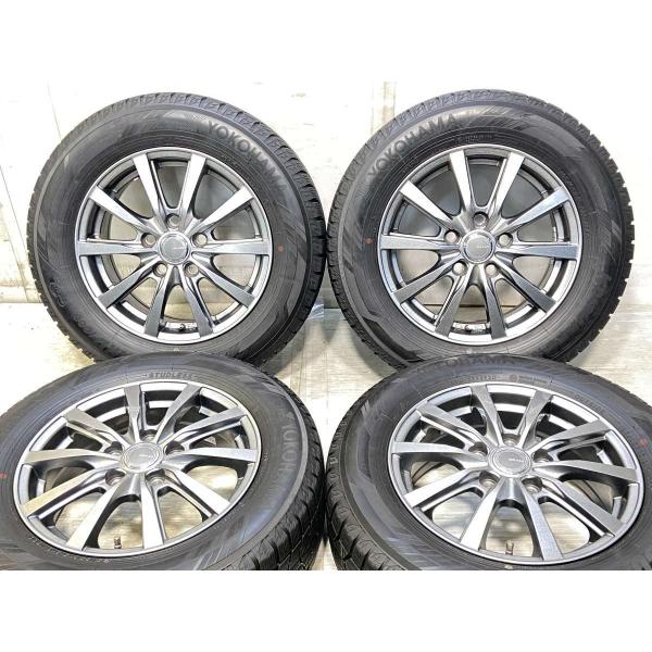 中古タイヤ スタッドレスタイヤ ホイールセット 4本セット 195/65R15  　 GRASS 1...
